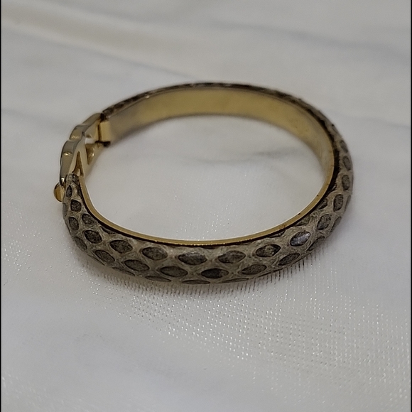 Vtg 1970 Gucci 24Kt. Gold Plated Snake Bangle - Picture 4 of 8